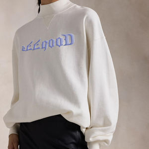 Sudaderas de Felpa Extra Grandes Unisex para Mujer, con Hombros Caídos, Logotipo Personalizado, Tejido Sólido, con Capucha, Invierno, 100% Algodón, Estilo Urbano - Product Image 5