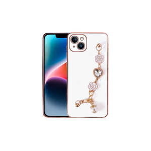 Coque antichoc blanche Netzy pour iPhone 15 Plus avec dragonne et protection de l'appareil photo - Product Image 1