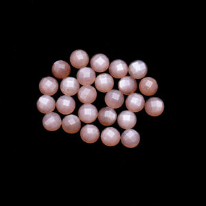 Alta calidad 25 piezas 3mm Rosecut melocotón piedra lunar piedras preciosas sueltas 2.55cts IROC Rosa facetado Natural 2mm espesor IGI certificado - Product Image 1