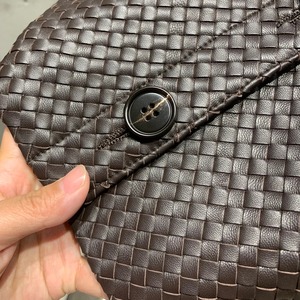 Chaquetas de lona de cuero genuino para hombre de longitud regular Otoño Invierno - Product Image 3