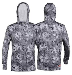 Camiseta CON CAPUCHA DE PESCA Dry-Fit de manga larga con logotipo personalizado, protección UV de secado rápido UPF 50, camisa de pesca de poliéster duradero para hombres, ropa - Product Image 5