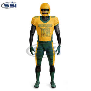 Ensembles d'uniformes de football américain respirants conçus sur mesure, imprimés à l'écran, 100% polyester, chemises et pantalons pour hommes adultes - Product Image 2