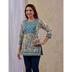 Haut blanc chic à imprimé floral pour femmes, haut chic en popeline de soie tricotée, dentelle, taille unique - XS-XL pour le printemps et l'automne - Product Image 3