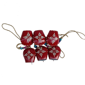 Juego de campanas de Metal colgantes de Navidad azul de 6 piezas, atractivo diseño de hierro tallado para el hogar, restaurante, propósito decorativo - Product Image 3