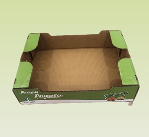 Oem hình chữ nhật gấp hộp giấy sóng cho vận chuyển trái cây bưởi UV không thấm nước bù đắp in ấn vật liệu tái chế - Product Image 3