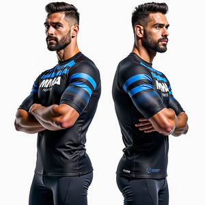 MMA y Rash Guard con manga completa y corta Diseño de ajuste personalizado para entrenamiento de combate Use kimono de jiu jitsu - Product Image 6