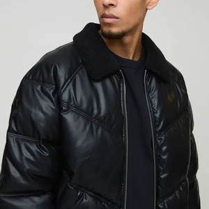 New Custom Men's Down Jacket High Quality Fashion Loose Casual Fluffy Warm Puffer Jacket - Product Image 2