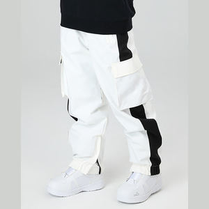 Pantalones Cargo de Nieve para Hombre, Negros y Blancos, Impermeables, Transpirables, con Panel Lateral, Cordón Ajustable en la Cintura, Estilo Baggy para Esquí - Product Image 5