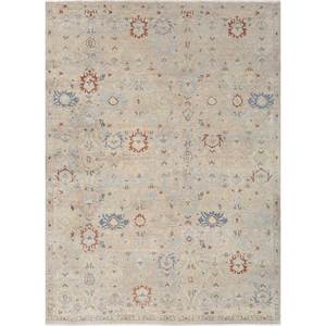 Tapis en laine noués à la main Erbe Classic Large Area Skwl-533 à motif médaillon pour usage domestique - pour salon et chambre à coucher - Product Image 1