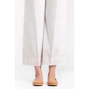 Pantalon respirant 100% soie, tissu crêpe blanc imprimé à l'écran avec broderie, modèle TR-22-123 - Product Image 3