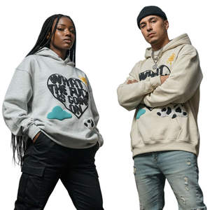 Sweats à capuche surdimensionnés personnalisés pour hommes, texture douce et lisse, sweat à capuche lourd, parfait pour les tenues de style urbain d'hiver, OEM ODM - Product Image 2