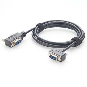 Links abgewinkeltes 2m HD15 DE-15 VGA 15-Pin Stecker-zu-Stecker Konverterkabel für PC, Monitor, <span class=keywords><strong>Computer</strong></span>, Switch, Bildschirm - Product Image 1