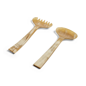 Cuchara de servidor de ensalada de cuerno de búfalo con diseño tallado Accesorios de cocina y artículos de vajilla a bajo precio - Product Image 5