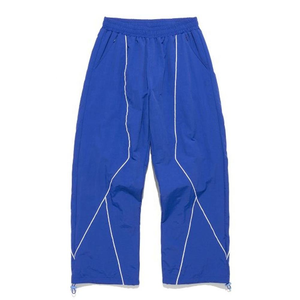 กางเกงวอร์มเอวสูงของผู้ชายกางเกงวิ่งแบบยืดหยุ่นพร้อมท่อกางเกงวอร์มขาตรงผ้าไนลอนแบบลำลองกางเกงปักลาย - Product Image 5