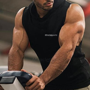 El mejor material hecho El mejor precio disponible Sudaderas con capucha de gimnasio para hombres Básicos Sudaderas con capucha de gimnasio para hombres mezclados de algodón - Product Image 2