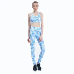 Best Quality Ladies Sublimated Gym Sets Tight Fit Workout Outwear Gym Fitness Wear High Waist Yoga Sets For Adults