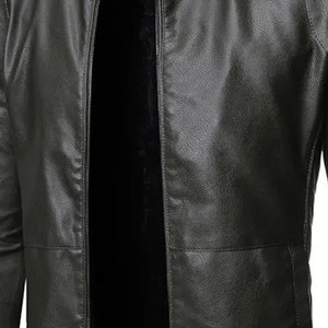 Veste d'hiver de qualité supérieure pour homme Meilleur prix Cuir véritable Coupe-vent Imperméable Teint uni Devant Toutes tailles Vente en ligne disponible - Product Image 5