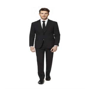 Abito da uomo OppoSuits Black Knight slim fit con chiusura a bottoni, monopetto o doppiopetto, taglia 42, stile sposo, in tessuto pettinato - Product Image 4