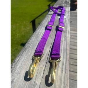 Brida de caballo de nailon PP púrpura de alto grado Borde liso resistente al óxido con accesorios de anillo sólido Control de caballo seguro fácil - Product Image 1