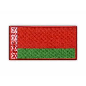 Insigne de crête de patch à repasser de drapeau de vieux pays de Biélorussie, patch fait main original brodé de drapeau biélorusse - Product Image 6