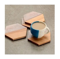 Set Coasters Kayu Mangga Berkualitas Tinggi, Ramah Lingkungan, Buatan Tangan, Desain Modern Terbaru dengan Desain Kustom untuk Penggunaan di Meja