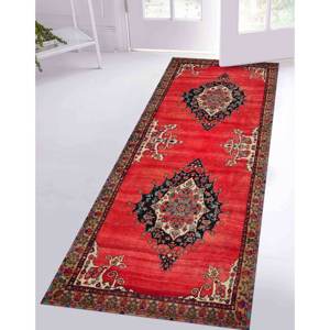 Medallion Persian Style <b>Rug</b>: Brown Turkish Indoor <b>Rug</b>,<b>Chenille</b> <b>Rug</b> - Product Image 4