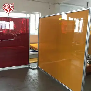 Gorden portabel untuk las Laser, tirai transparan anti-silau kustom layar pengelasan PVC