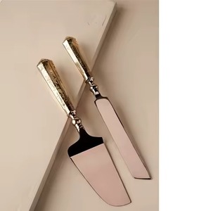 Ensemble de couteau et de serveur à gâteau en acier inoxydable avec poignée en émail Serveurs de pâtisserie à tarte Stands Outils de gâteau - Product Image 2