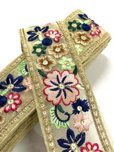 Customized Color Eco-Friendly Washable Flower Embroidery Organza Lace Trim for Women's Garments Deals in Wholesale - Product Image 6