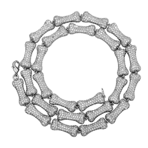 Collares finos de cadena de Hip Hop de Plata de Ley 925 con diamante de moissanita de Color D de calidad superior para mujer, joyería para cualquier ocasión - Product Image 1