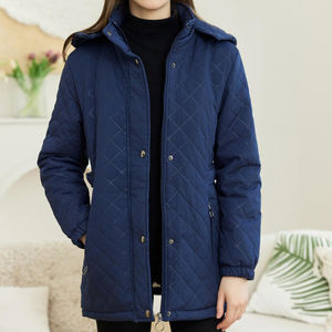 Button Pockets Zippers WOMEN Custom Logo Breathable <b>Jacket</b> Cotton Filling 100% Warm Fitted Down Stylish Removable Hood genuine - Product Image 6