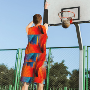 Nouveau design d'uniformes de basket-ball imprimés de poche respirants Bsci Polyester Sportswear pour les grandes tailles confortable et élégant - Product Image 5