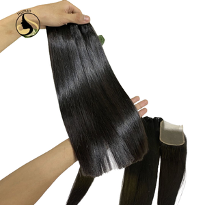 Extensiones de cabello humano liso, mechones de Color Natural, calidad superior, 100% cutículas - Product Image 1
