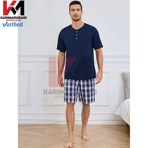 Conjunto de Pijamas para Hombre, Algodón Suave, Manga Larga, Ropa de Dormir, Bolsillos, Ligero, Transpirable, Ropa de Noche para Hombre - Product Image 6