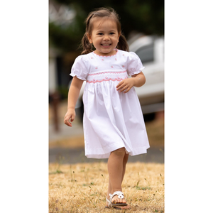 Vestido de lino suave hecho a mano para niñas pequeñas, estilo informal para el primer cumpleaños de niños pequeños, OEM hecho en Vietnam - Product Image 5