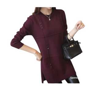 Cárdigan de Punto Delgado con Cuello Redondo y Botones para Mujer, Invierno 2025, Informal, 100% Algodón, Transpirable y de Secado Rápido - Product Image 3