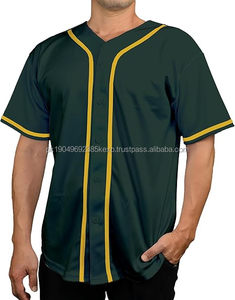 เสื้อเบสบอลมีกระดุมระดับพรีเมียมสำหรับผู้ชายเสื้อยืดฮิปฮอปเครื่องแบบกีฬา - Product Image 1