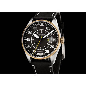 Reloj Deportivo Mecánico Automático para Hombre STOND DC-4, Negro, Resistente al Agua 10 Bar, Esfera de Cristal de Zafiro, Correa de Cuero Vintage Curtido al Aceite - Product Image 1