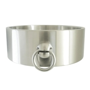 Collier BDSM robuste en acier inoxydable 304, accessoires coquins, collier de soumission en acier verrouillable, surface BA - Product Image 3