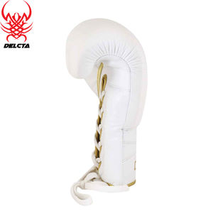 Guantes de boxeo de diseño personalizado, guantes de boxeo de cuero PU con cordones para entrenamiento de lucha, hechos en Pakistán, novedad - Product Image 5