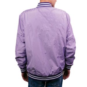 Vente en gros de haute qualité violet noir unisexe tendance logo personnalisé décontracté OEM chenille Letterman Varsity vestes support respirant - Product Image 4