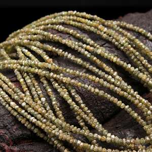 Hebras de cuentas de piedra en bruto de diamante Natural de 3-4mm de la mejor calidad al por mayor para la fabricación de collares de joyería de moda - Product Image 3