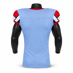 Maillot de football américain fabriqué en usine, design personnalisé à blocs de couleurs, vêtement d'équipe léger - Product Image 4