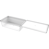 Boîtes à biscuits en plastique PP de qualité alimentaire personnalisées avec couvercle à charnière 1500 ml Contenants d'emballage Logo IML Couleur personnalisable Biodégradable