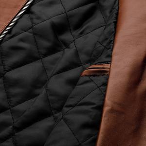 Nouveaux modèles veste classique pour garçons veste en cuir de mouton véritable pour hommes coupe ajustée manteau en cuir vestes en cuir pour hommes - Product Image 6