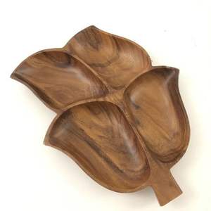 Assiette et bol en bois faits à la main de meilleure qualité Hôtel Ware Restaurant Assiette et plateau en bois naturel Fourniture en gros - Product Image 1