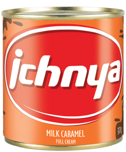 นมข้นจืดอิชนยา รสคาราเมล ขนาด 0.37 กก. บรรจุกระป๋อง ไขมัน 8.5% สีน้ำตาลคาราเมล - Product Image 1
