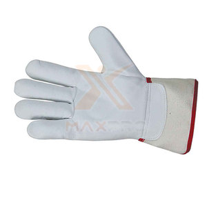 Gants de travail en cuir à doigts entiers avec logo personnalisé, antidérapants, ignifuges et imperméables, avec manchette de sécurité - Product Image 5