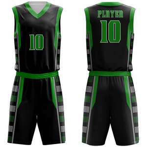 Uniforme de Baloncesto Personalizado al por Mayor de Fábrica, Conjunto de Camiseta y Pantalones Cortos con Impresión por Sublimación - Product Image 1