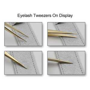 Outils professionnels, pinces à épiler pour extensions de cils en acier inoxydable arc-en-ciel, pointe dentelée, couleur personnalisable, emballage - Product Image 6